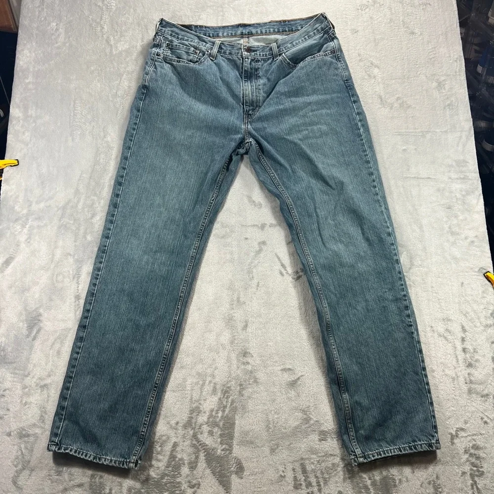 LEVI'S 559 Relaxed Straight Mens Jeans 38x34 Blue Medium Wash Denim Classic